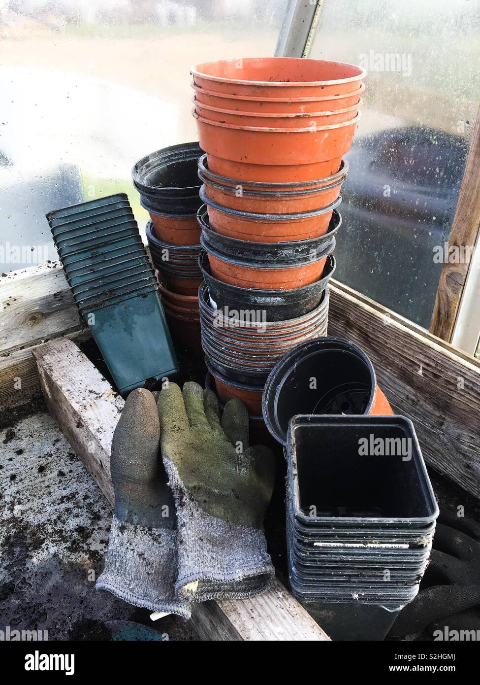 In the potting shed - Smartphone Captured Stock Image