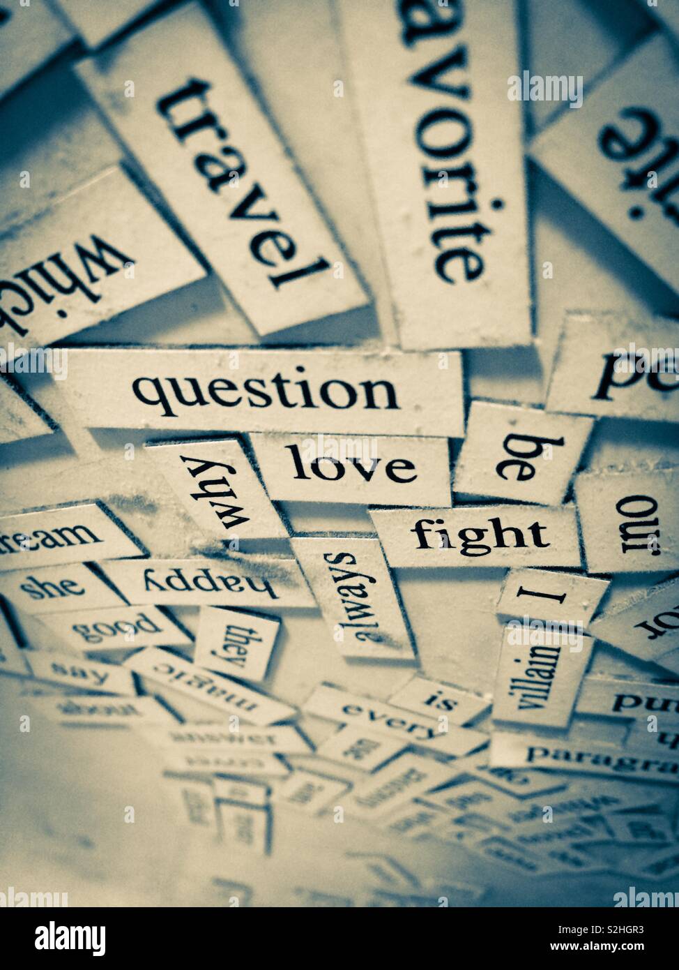 Letters magnets on a fridge door - Smartphone Captured Stock Image