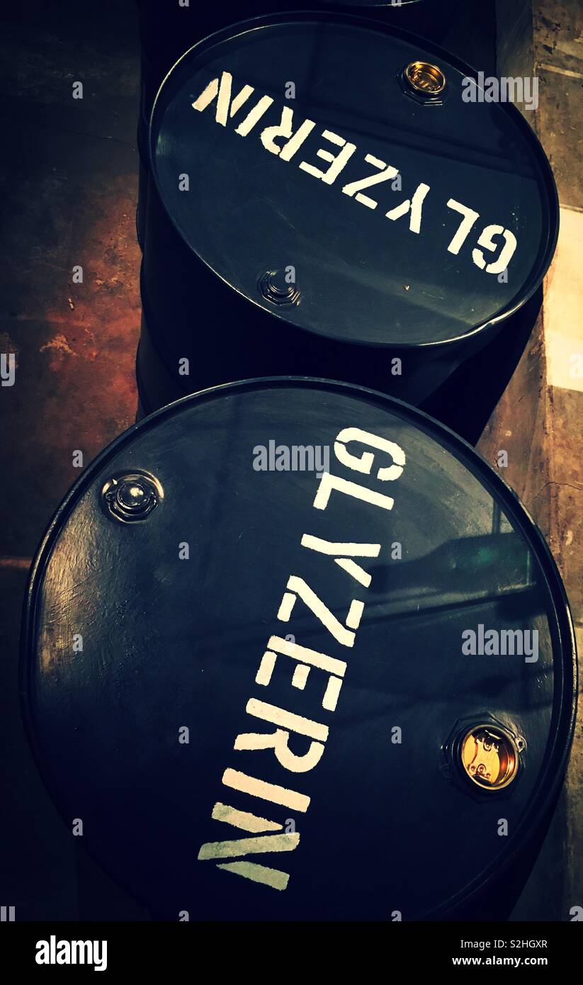 Glycerine barrels - Smartphone Captured Stock Image
