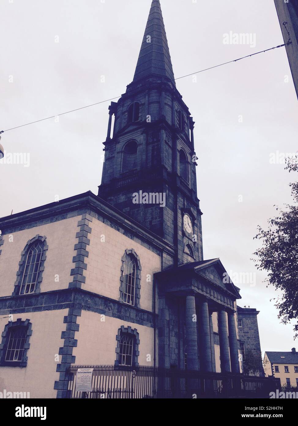 Christ Church Cathedral in Waterford Ireland on a cold cloudy day in Autumn - Smartphone Captured Stock Image