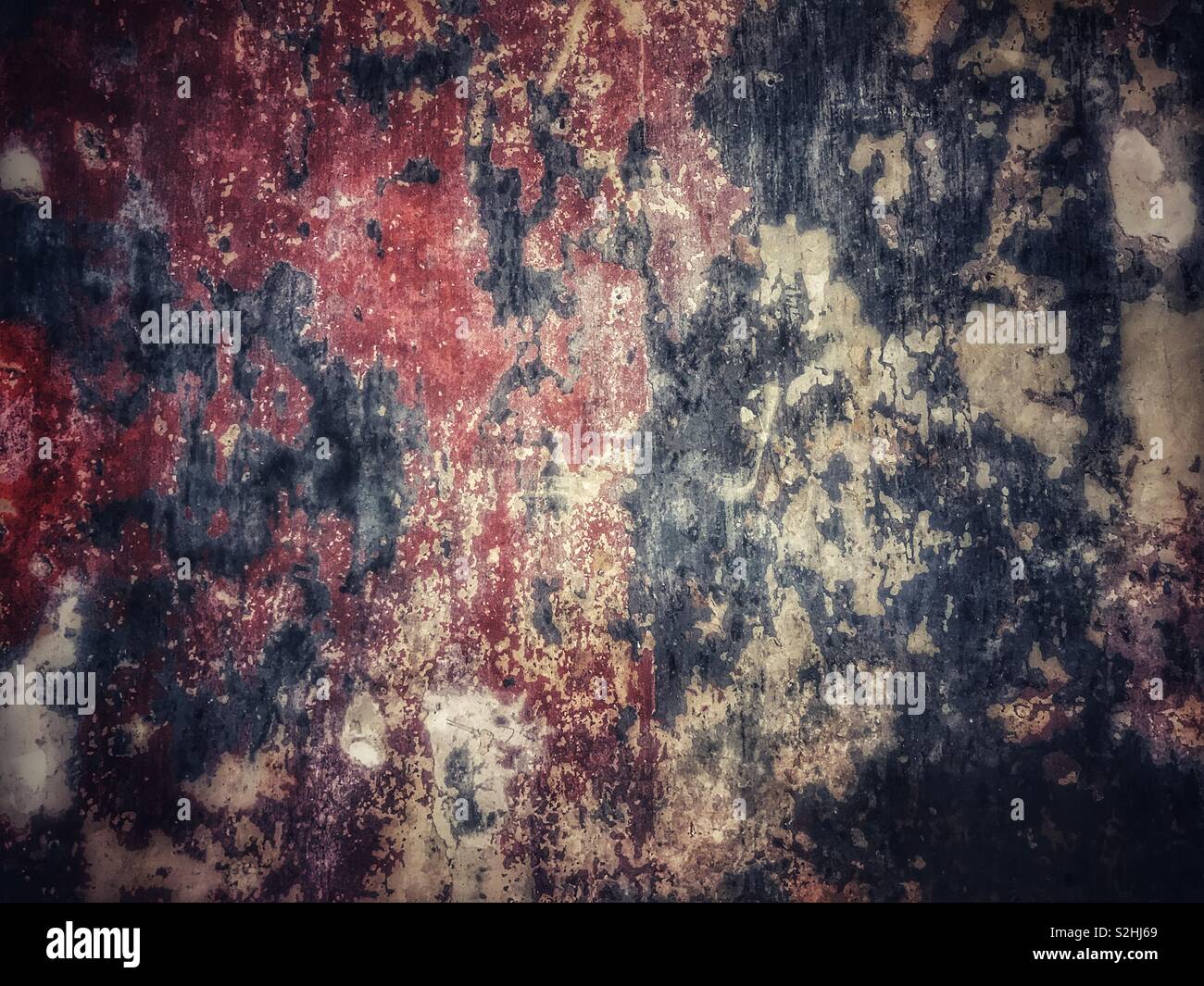 Distressed paint on a wall - Smartphone Captured Stock Image