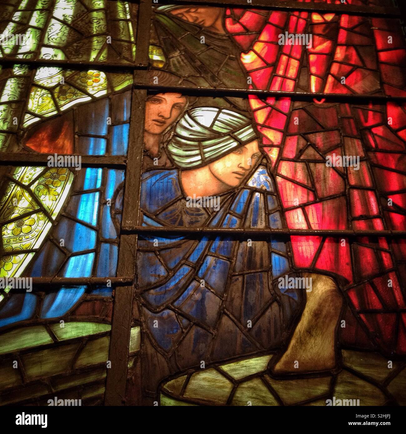 Stained glass in Birmingham Cathedral UK Stock Photo Alamy