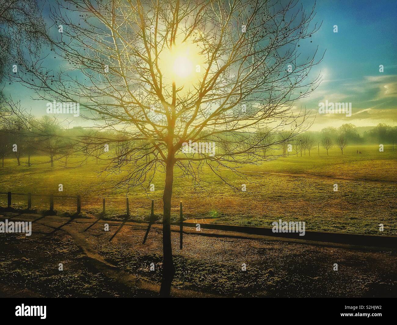 Sunrise over Peckham - Smartphone Captured Stock Image