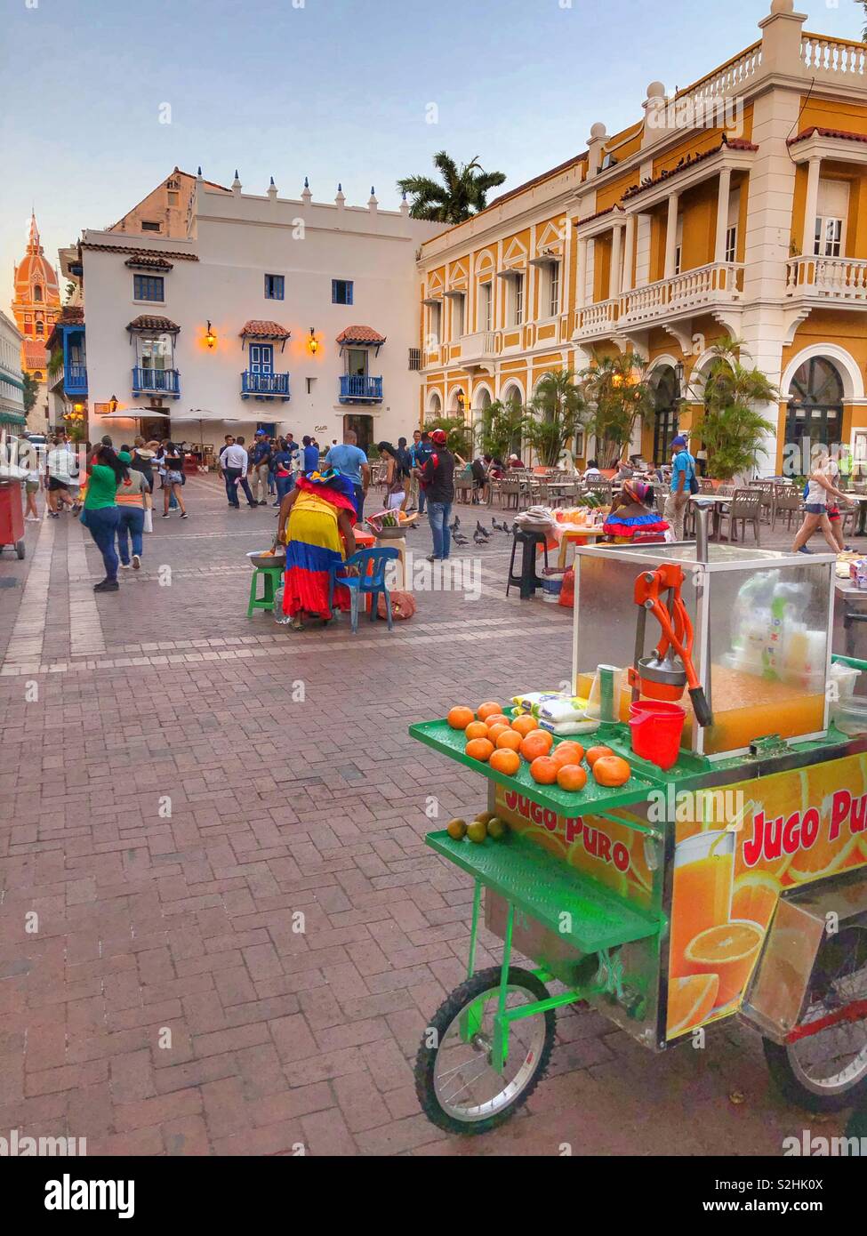 Colourful Old Town Cartagena, Colombia. - Smartphone Captured Stock Image