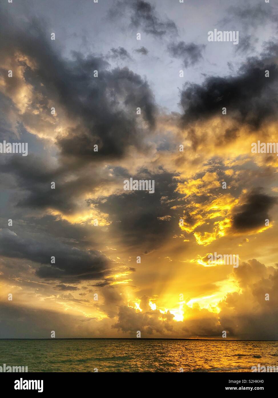 Sunset over Darwin Harbour in the Northern Territory of Australia. - Smartphone Captured Stock Image