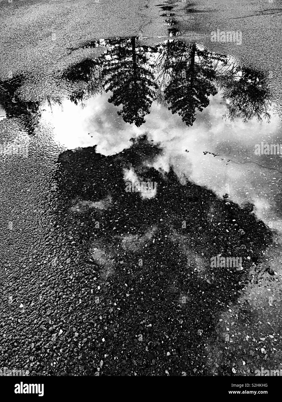 Rainy day reflections - Smartphone Captured Stock Image