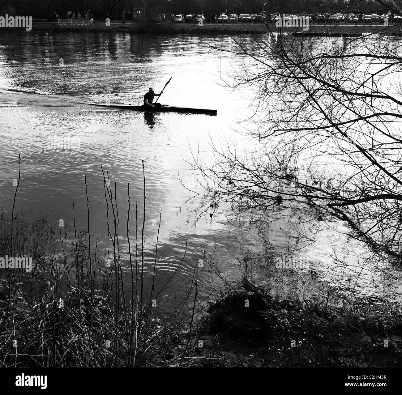 Kayaker on the Thames - Smartphone Captured Stock Image