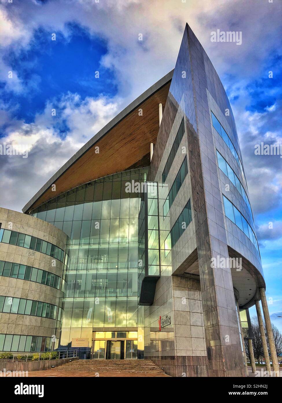 The Atradius building in Cardiff Bay, February. - Smartphone Captured Stock Image