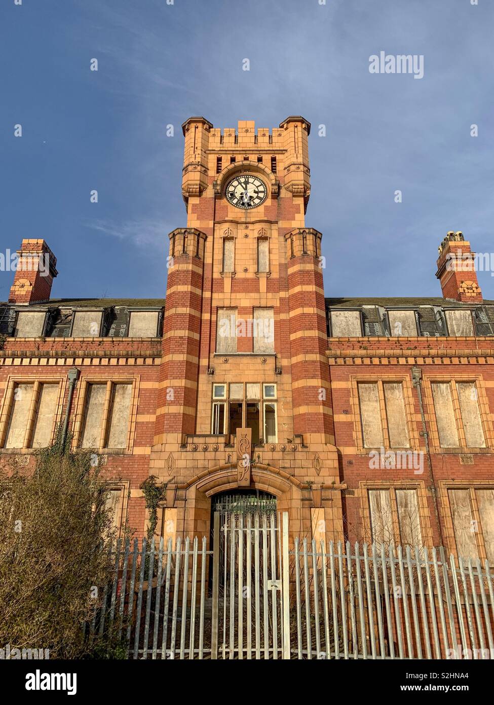 Abandoned grade one listed building. John summers offices Stock Photo