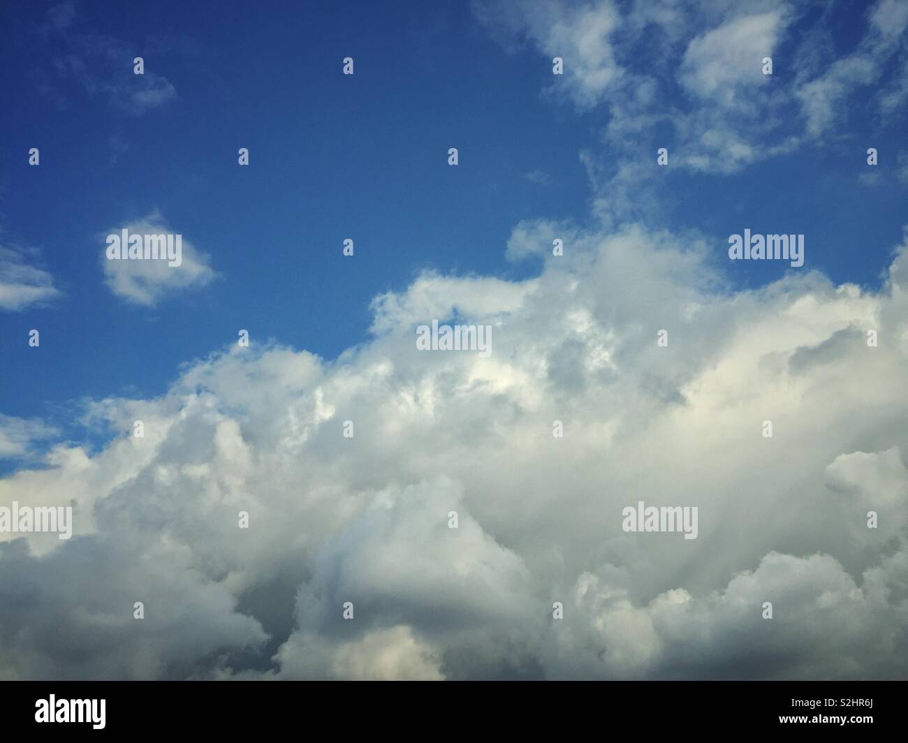 Fluffy clouds - Smartphone Captured Stock Image