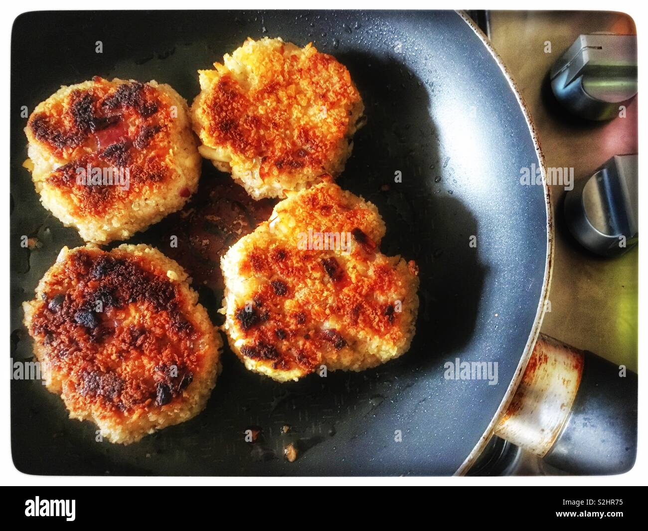 Homemade fish cakes - Smartphone Captured Stock Image