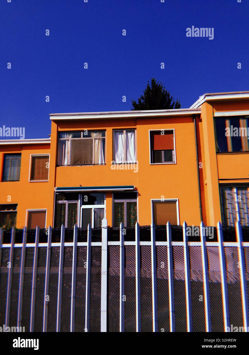 Townhouses in Milano, Italia, 2018. - Smartphone Captured Stock Image
