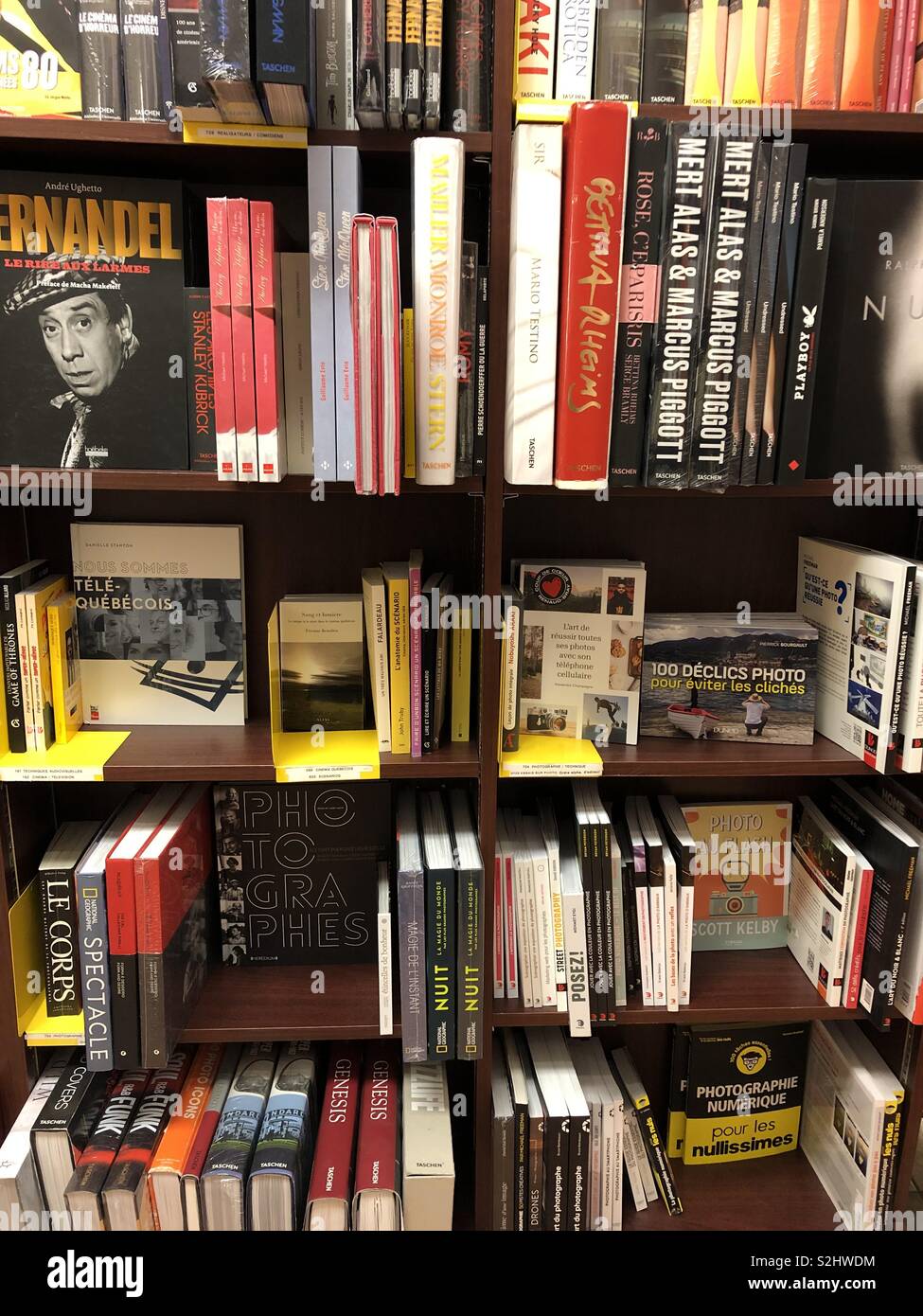 Books in shelfs  - literature - Smartphone Captured Stock Image
