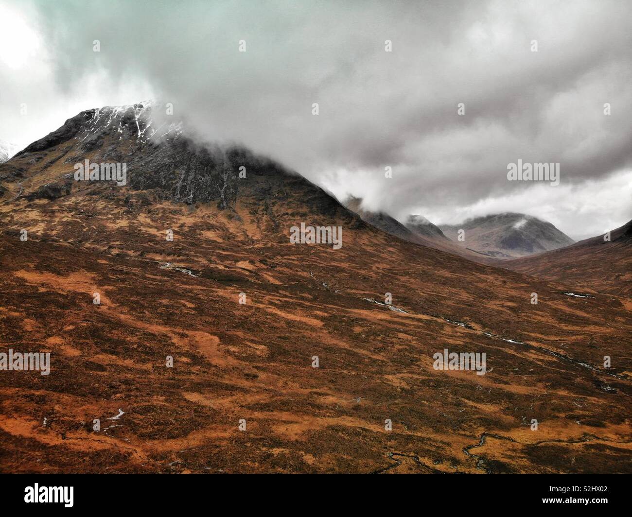 Mountains in Glen Etive - Smartphone Captured Stock Image