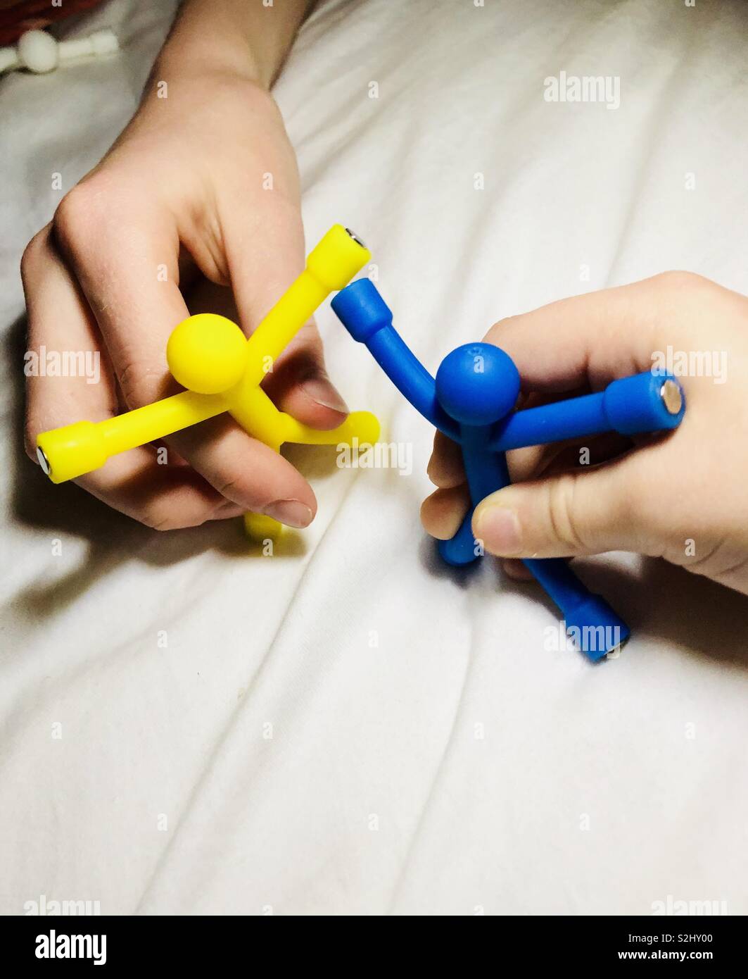 Two magnet men - Smartphone Captured Stock Image