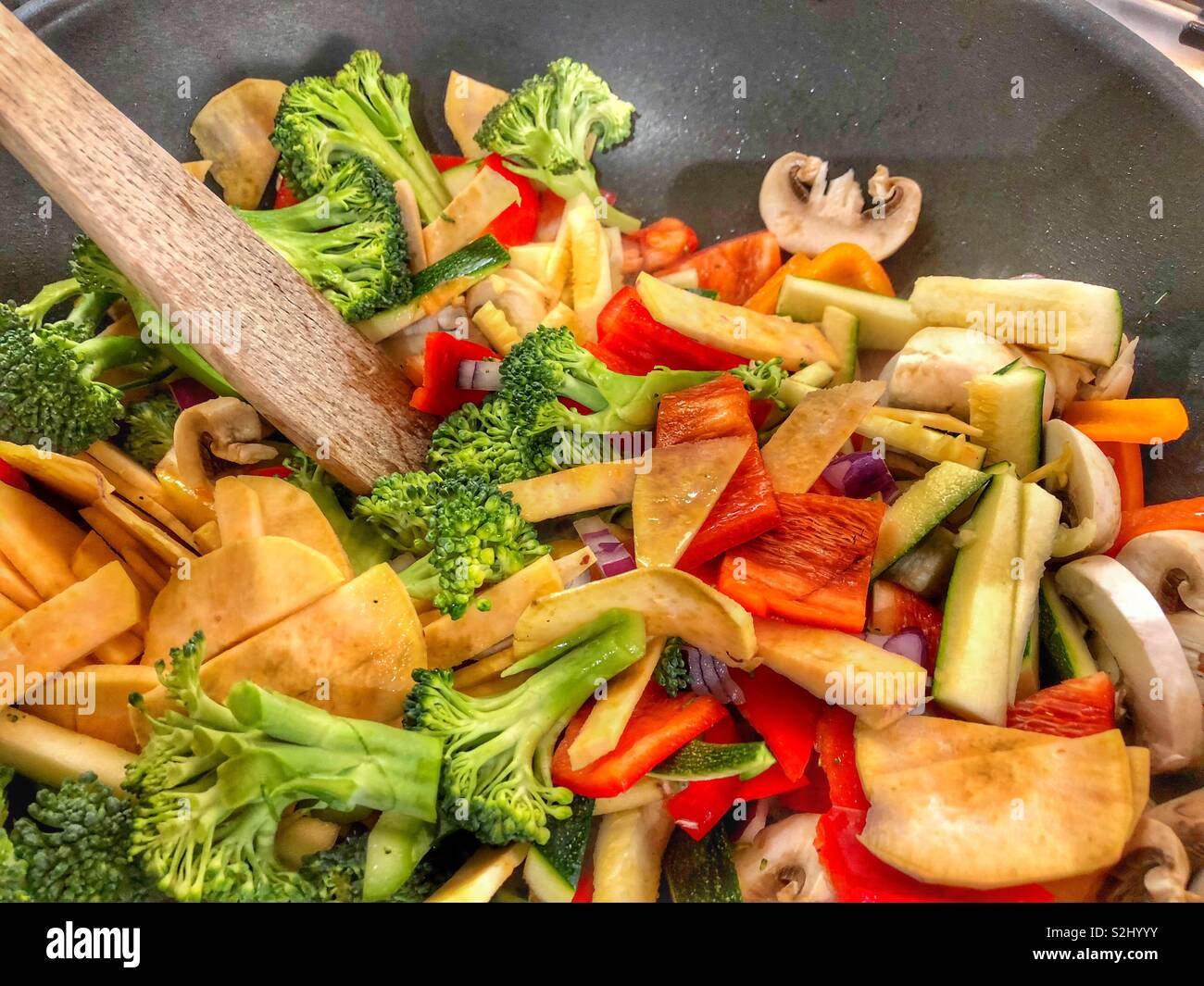 Stir fry vegetables - Smartphone Captured Stock Image