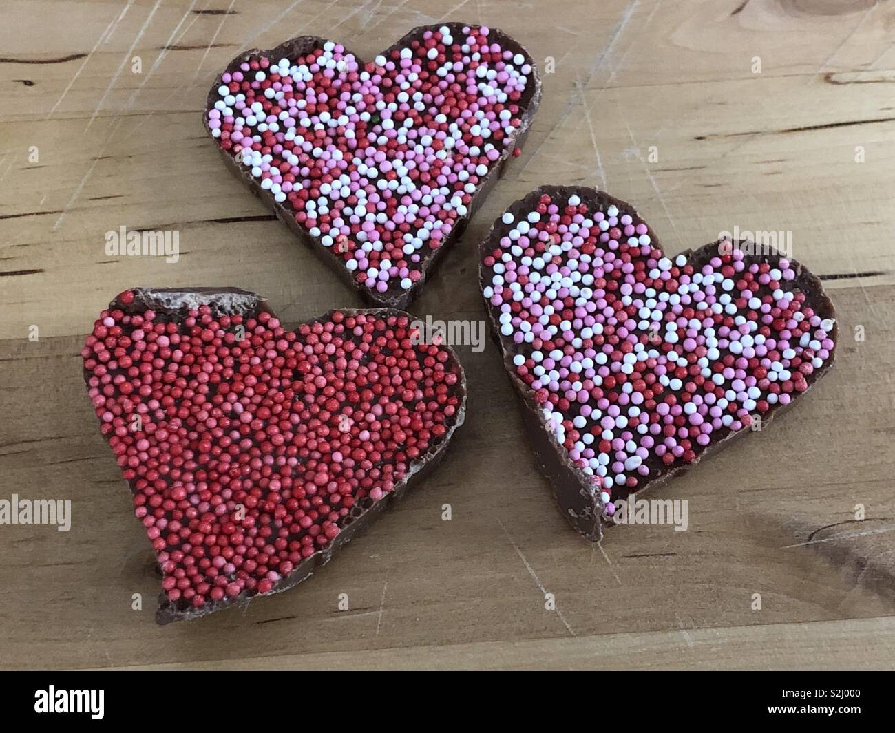 Sweet chocolate hearts - Smartphone Captured Stock Image