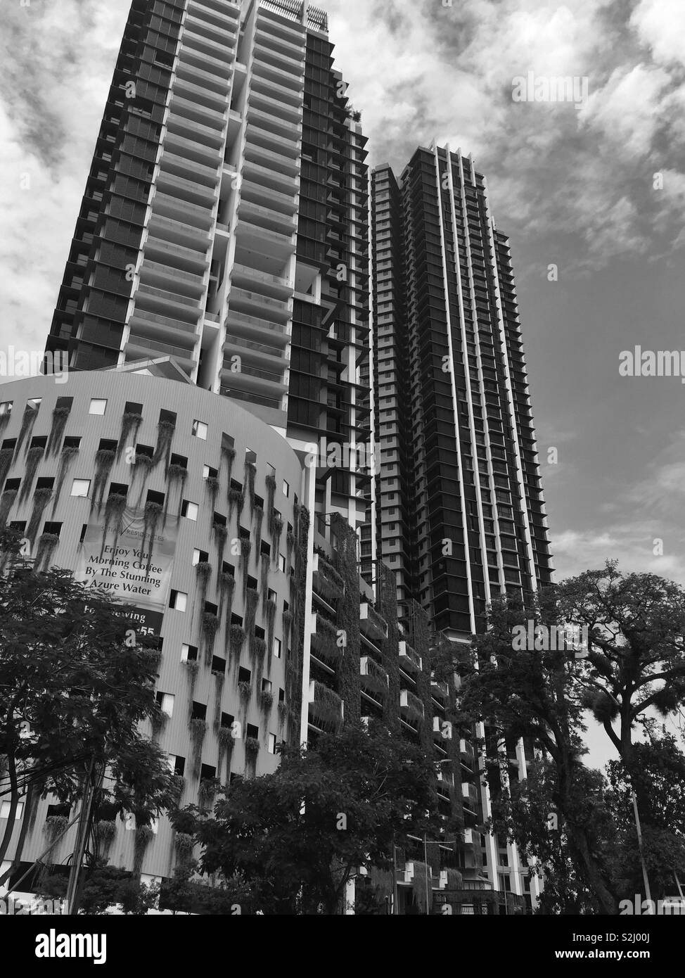 A newly built condominium in burma road penang island malaysia. - Smartphone Captured Stock Image