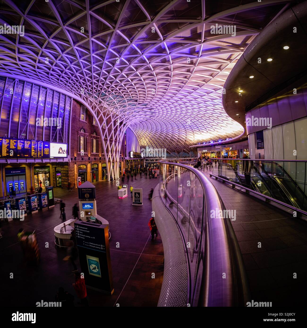 London Kings Cross Railway Station, UK - Smartphone Captured Stock Image