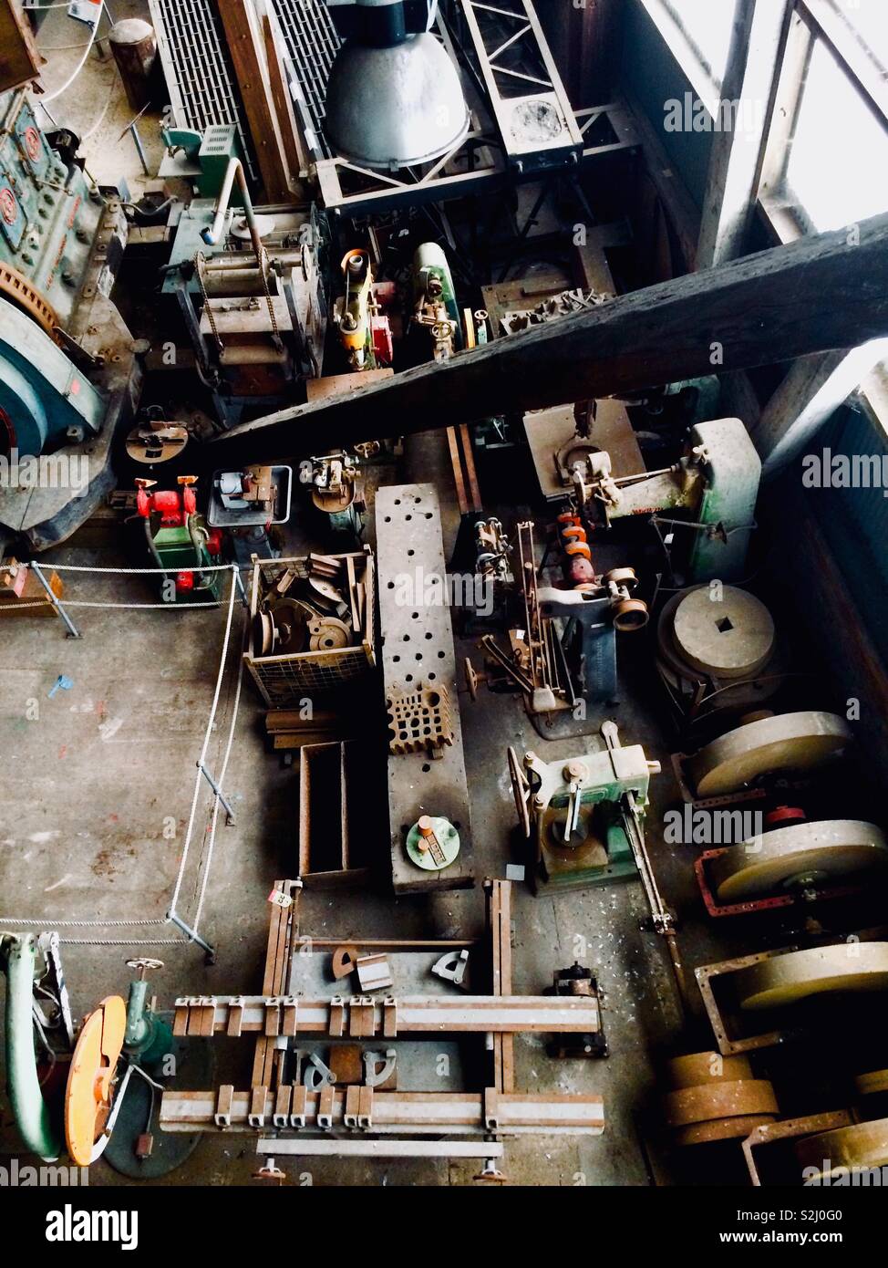 Birds eye view of workshop - Smartphone Captured Stock Image