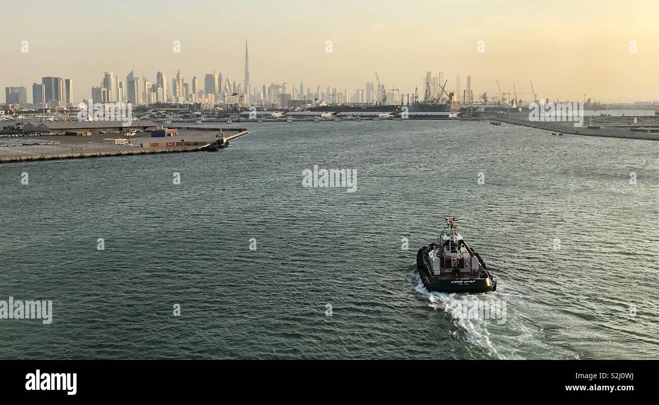 Dubai sailaway skyline - Smartphone Captured Stock Image