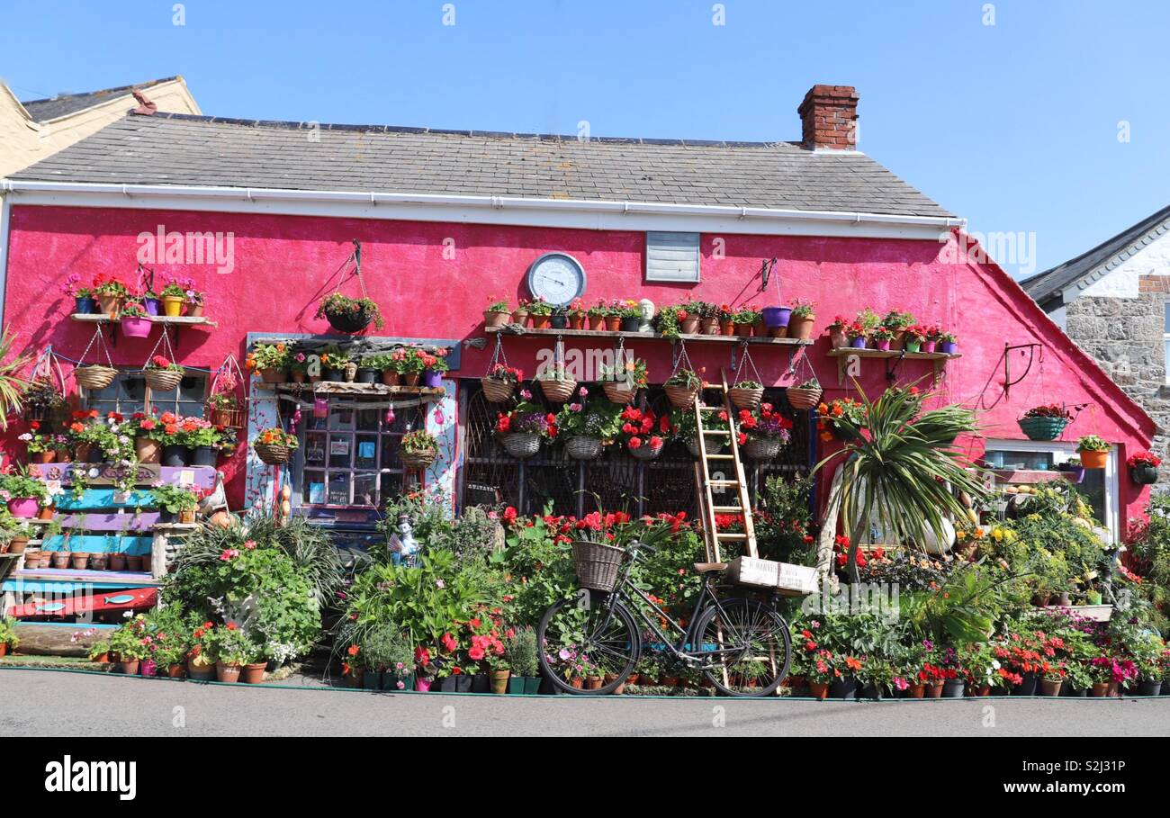 Cornish cottage, lands end Cornwall, United Kingdom - Smartphone Captured Stock Image