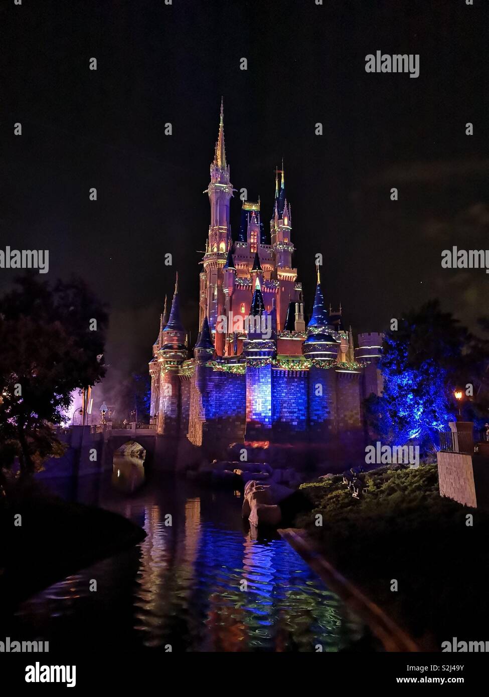 Magic Kingdom at night Stock Photo Alamy