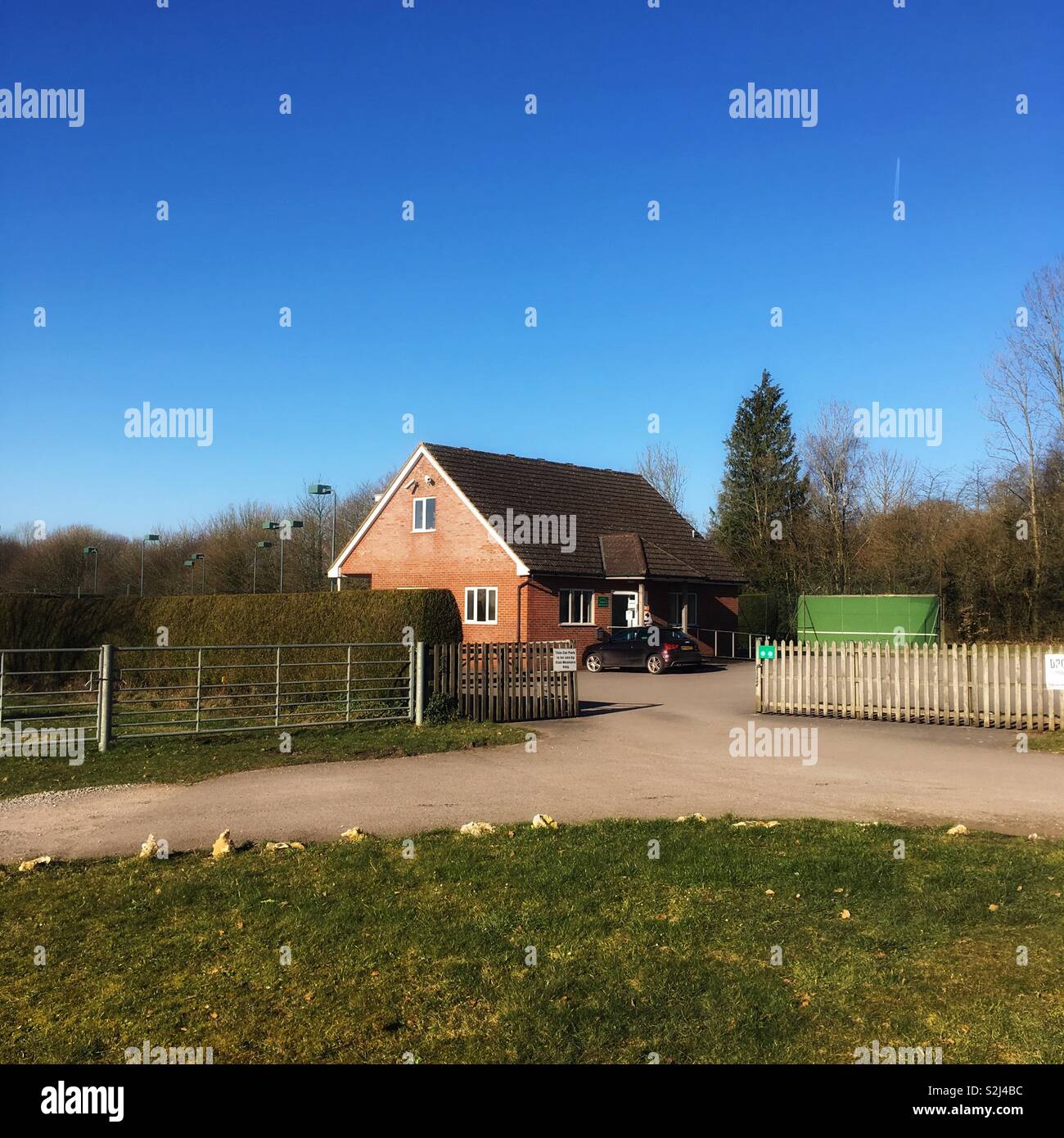 Medstead Tennis Club. Medstead, Alton, Hampshire, England, United Kingdom. - Smartphone Captured Stock Image