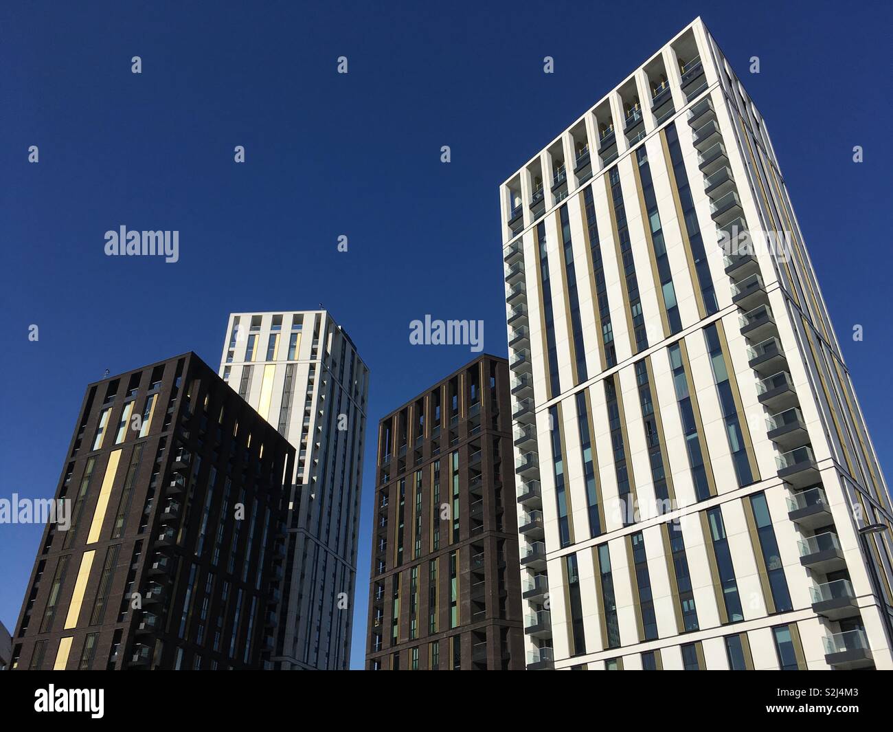 Tall buildings on Lewisham High Street in London, England February 27 2019 Stock Photo