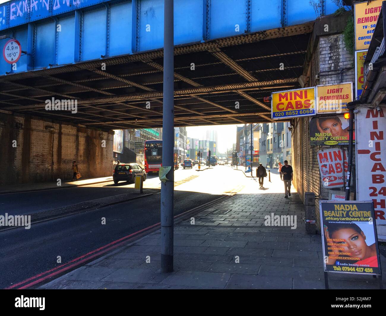 Lewisham High Street in London, England on February 27 2019 - Smartphone Captured Stock Image