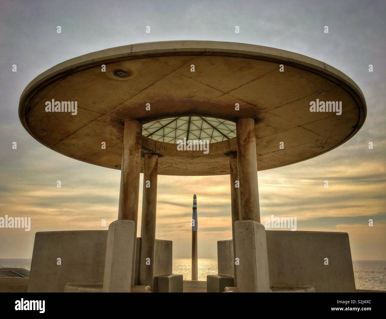 Architecture on the seafront at Cleveleys in Lancashire Stock Photo