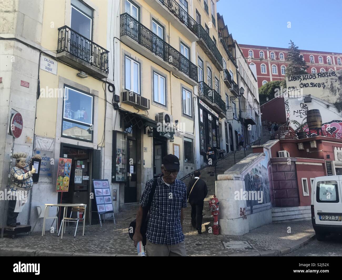 A street in Lisbon, Portugal Stock Photo