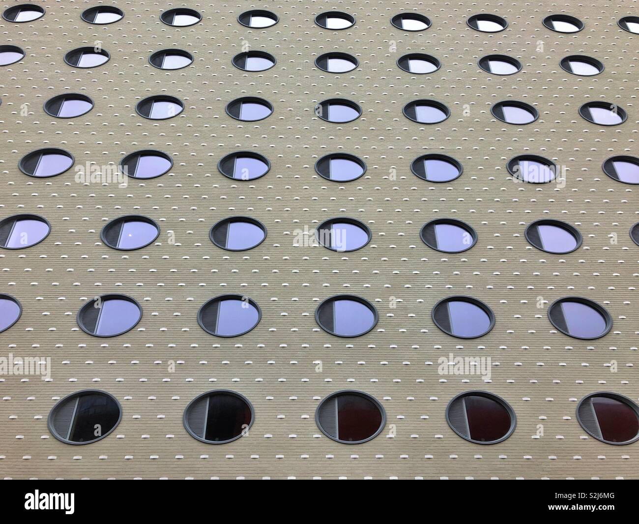 Premier Inn building detail at Cardiff Bay, South Wales. - Smartphone Captured Stock Image