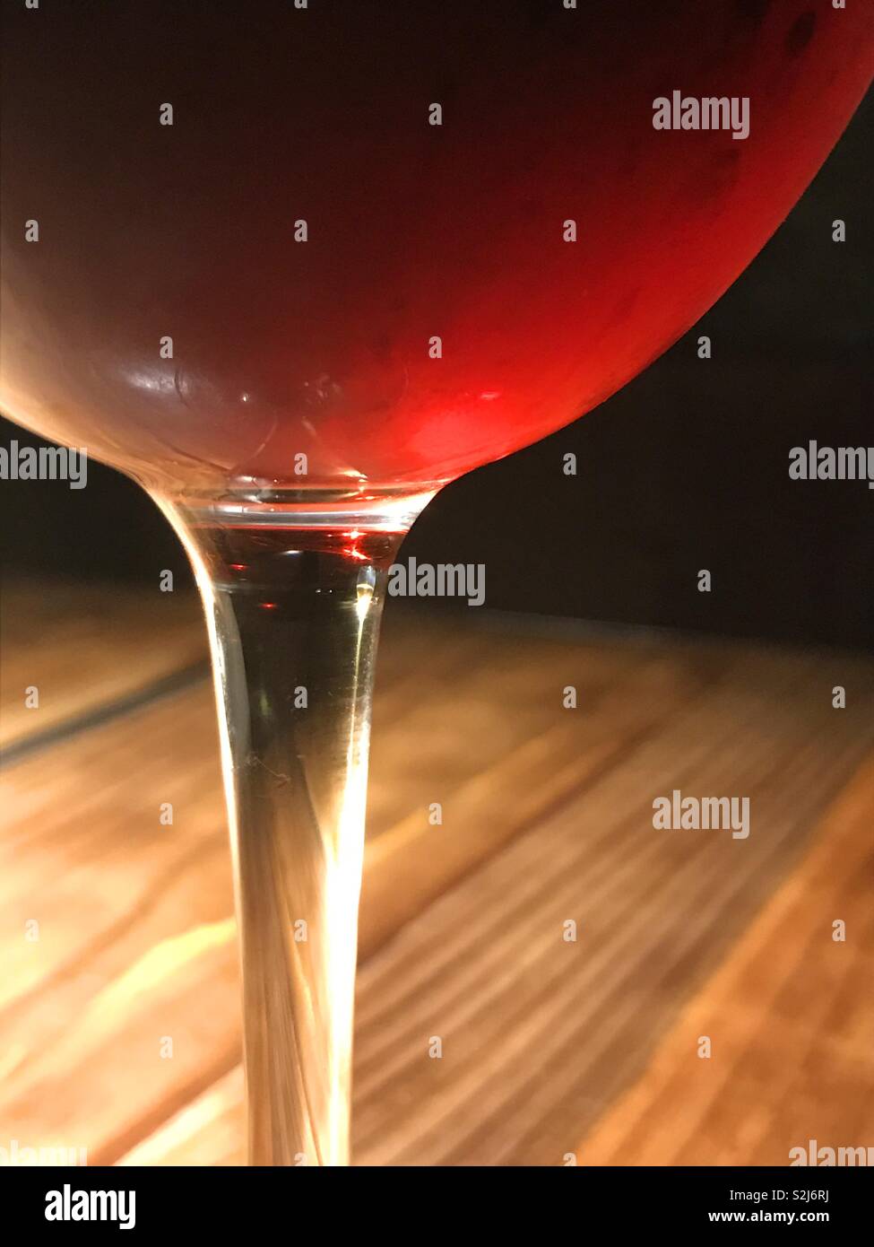 Glass of rose wine. Close view. - Smartphone Captured Stock Image