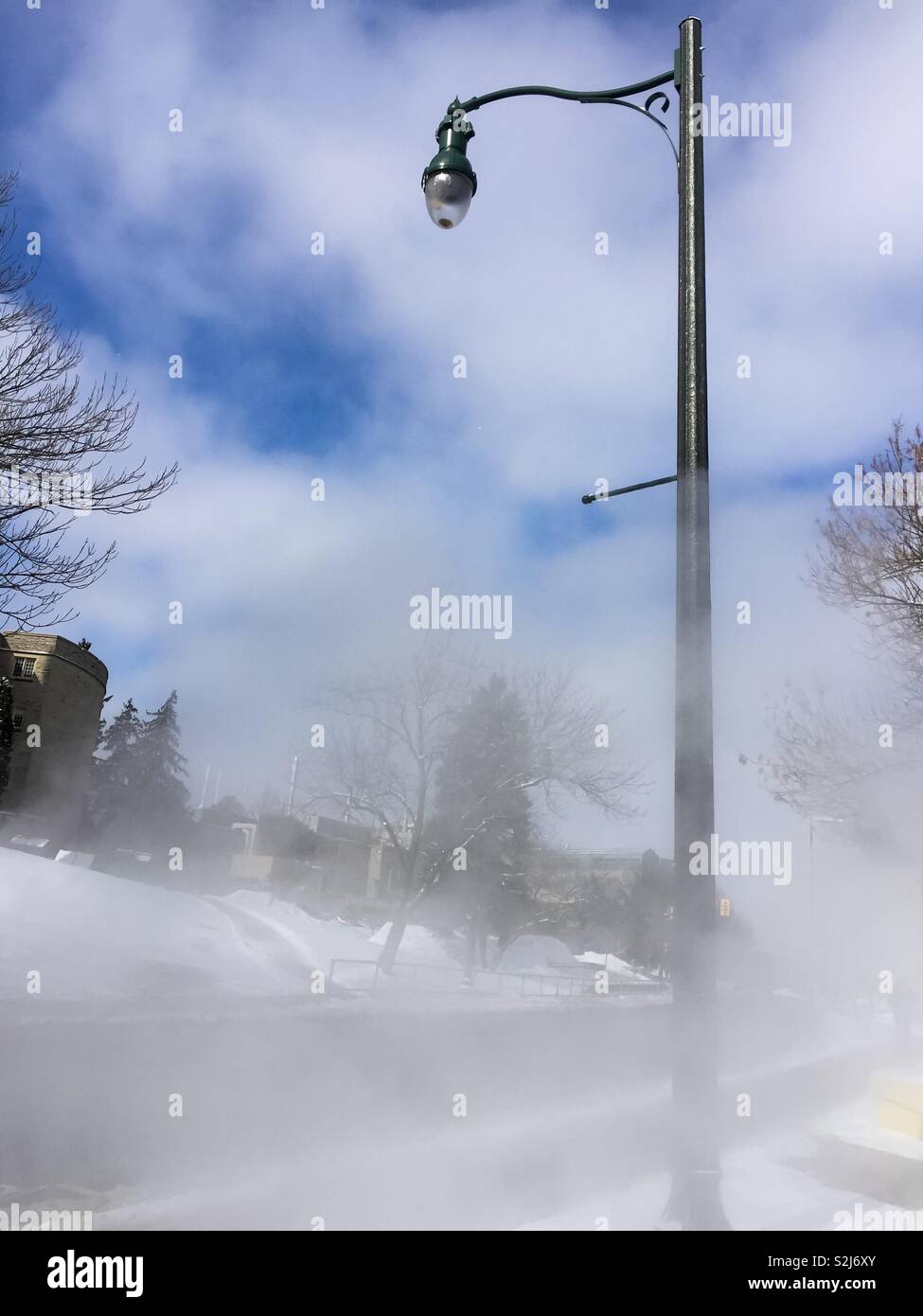 A foggy day in winter - Smartphone Captured Stock Image