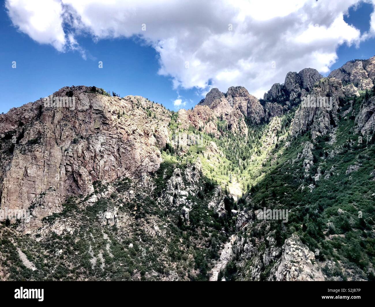 Sandia mountains in Albuquerque New Mexico Stock Photo