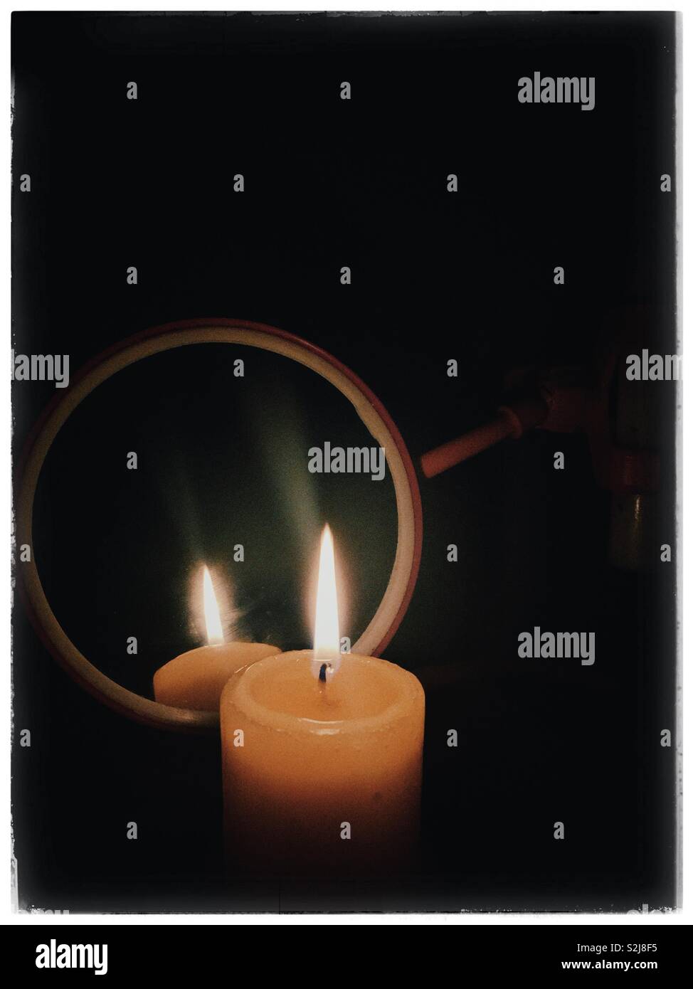 Lights off during typhoon in nha trang vietnam. - Smartphone Captured Stock Image