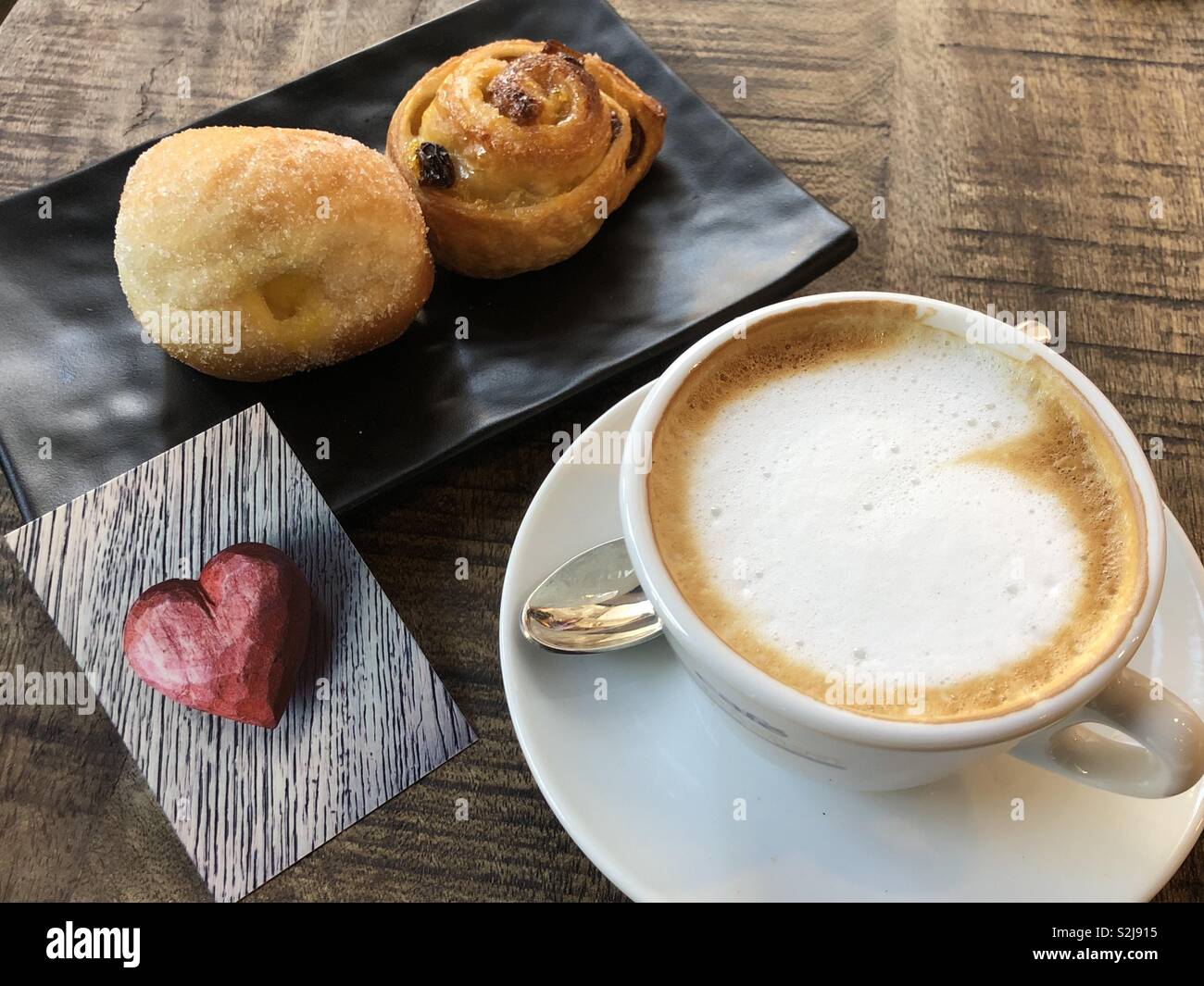 Very Sweet Italian Breakfast With Morning Pastries And A Cappuccino Stock Photo Alamy