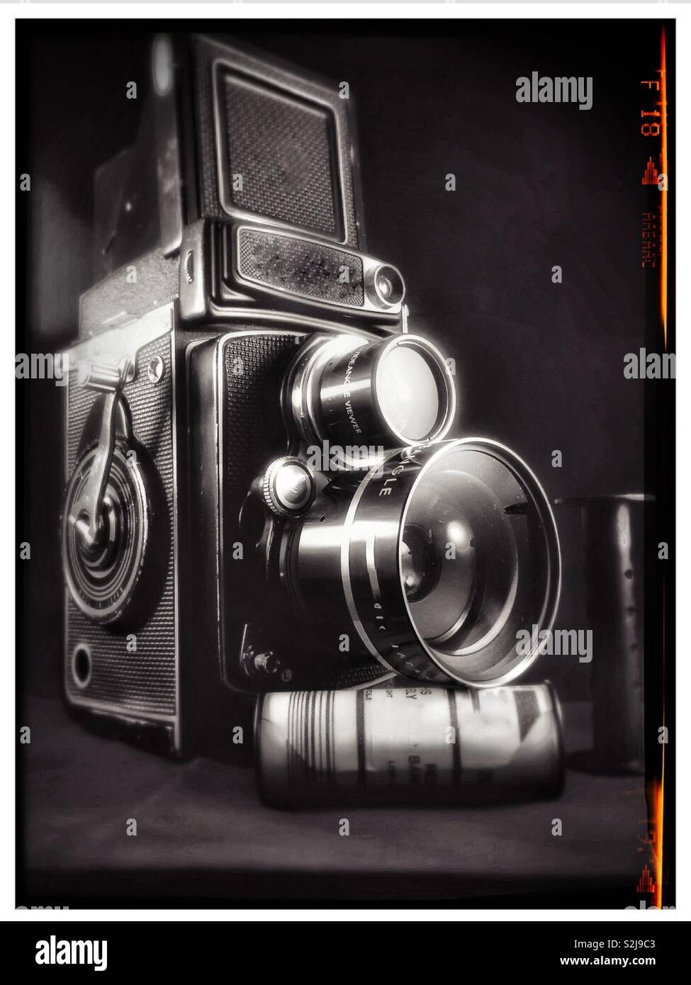 Vintage medium format camera. - Smartphone Captured Stock Image