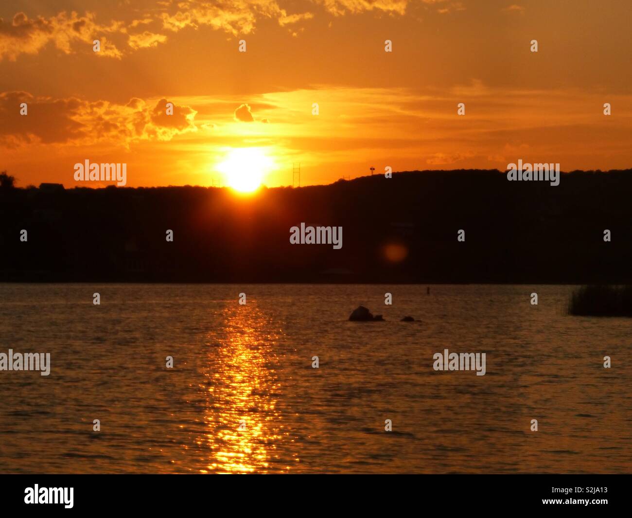 Ink’s Lake sunset Stock Photo