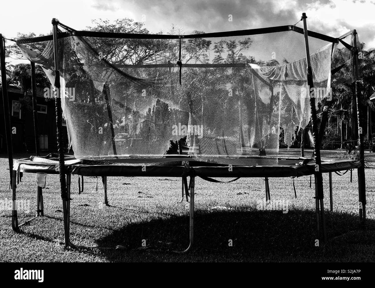 Torn up trampoline hires stock photography and images Alamy