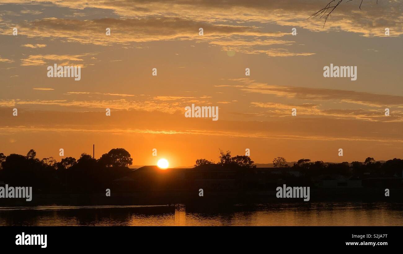Sunset in Adelaide Australia Stock Photo Alamy