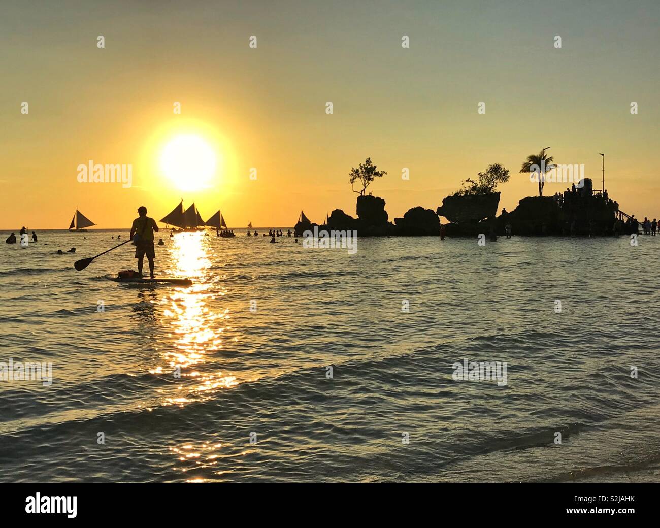 White beach boracay sunset hi-res stock photography and images - Alamy
