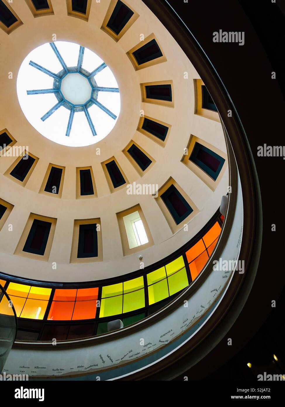 Inside the dome of the Rotunda Museum in Scarborough, UK Stock Photo