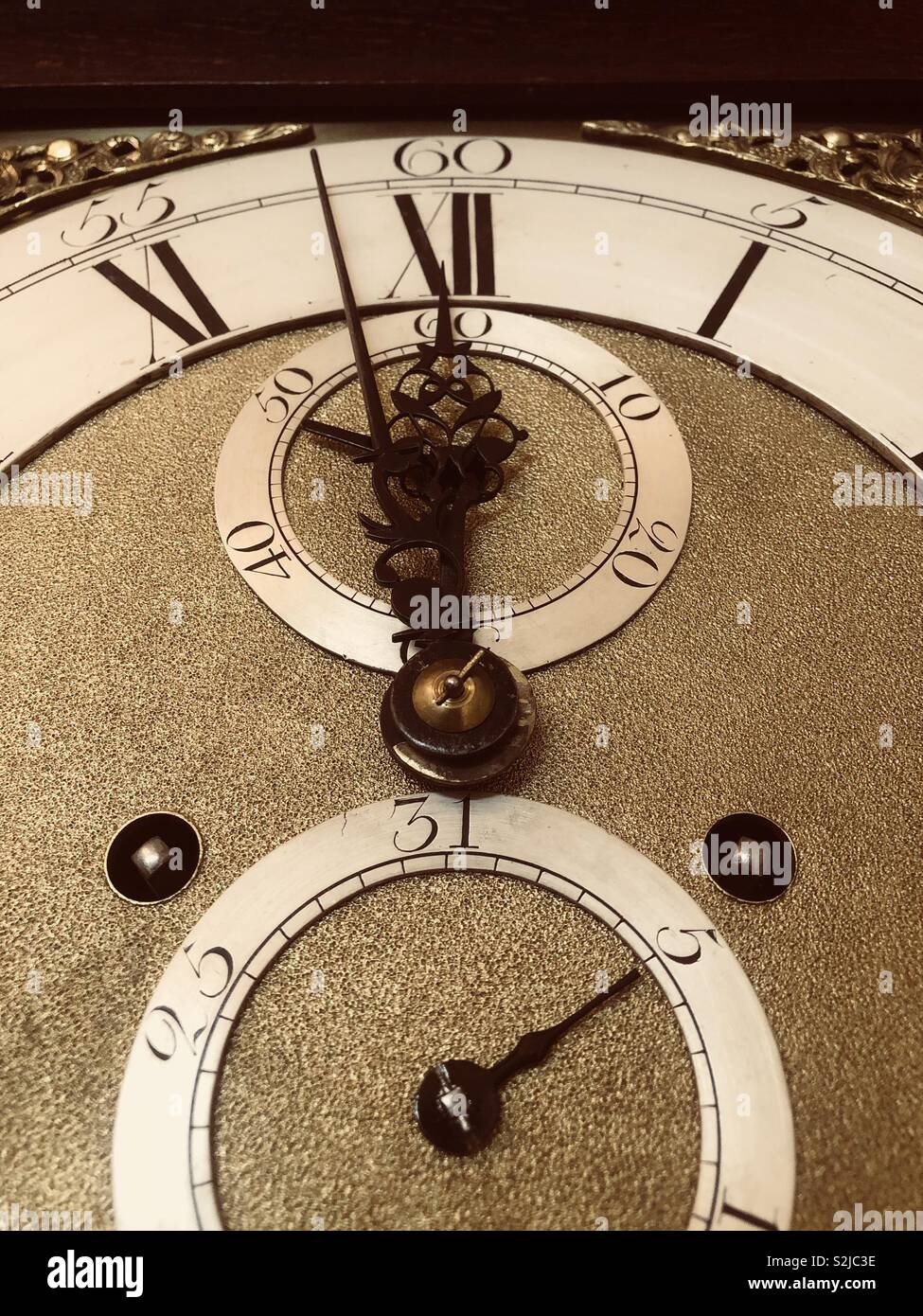 Face of grandfather clock Stock Photo Alamy