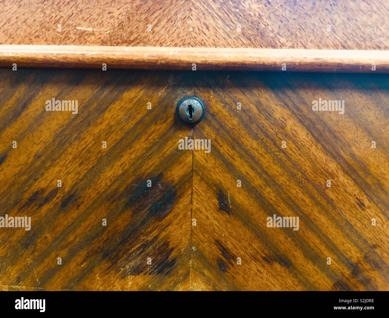 A Lock on a cedar chest Stock Photo Alamy