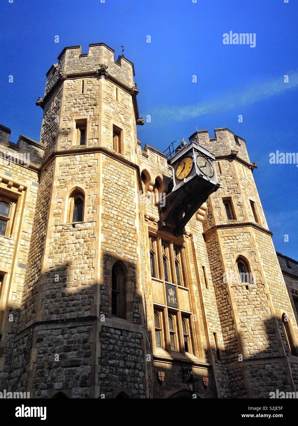 Detail of the entrance to the Jewel House, where the Crown Jewels are