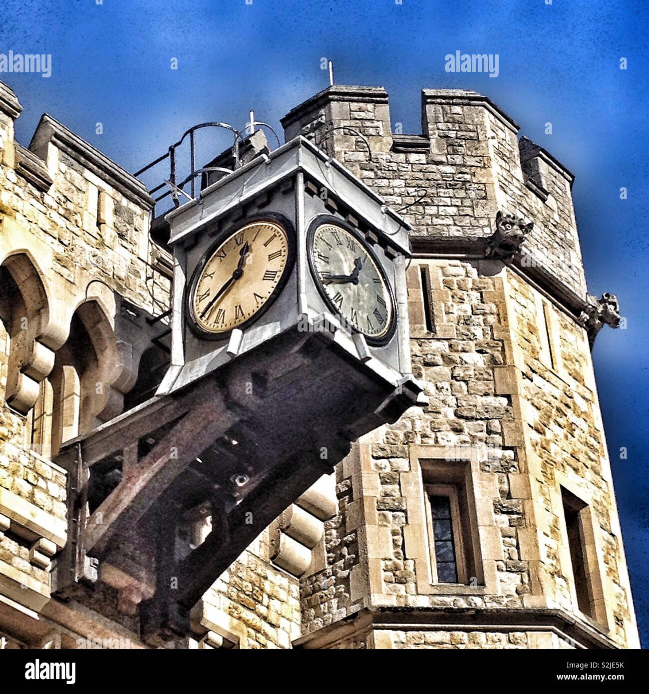 Cool clock above the entrance to the Jewel House, where the Crown