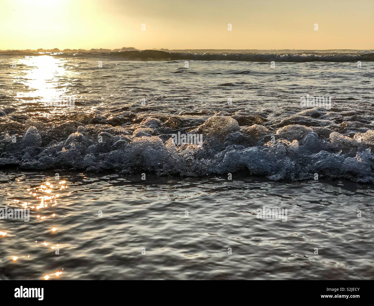 Sunlight and sunbeam reflections at sunset - Smartphone Captured Stock Image