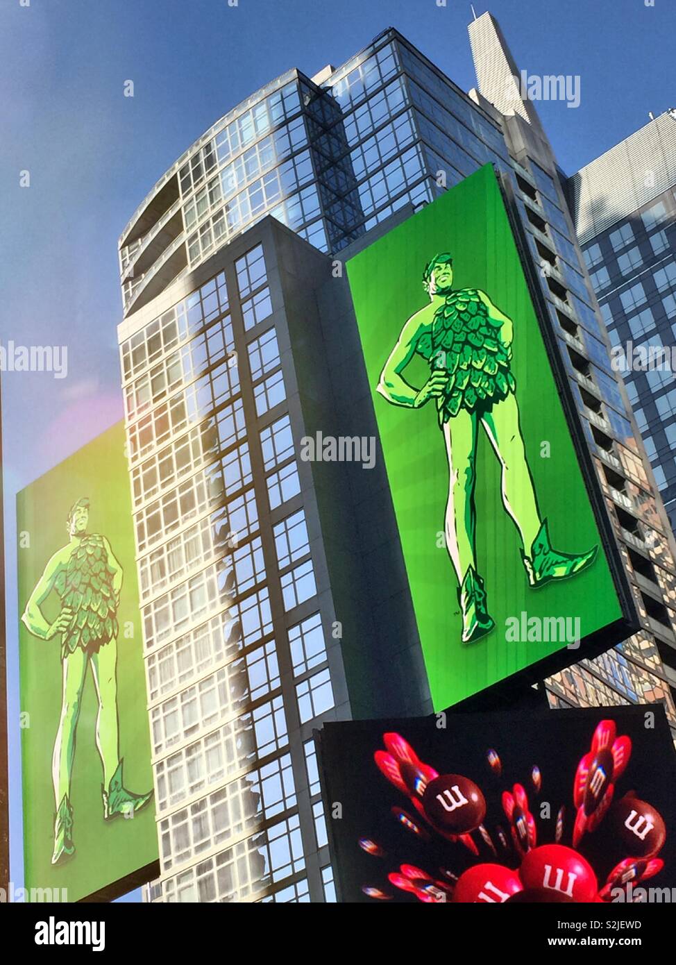 Huge electronic billboard above the M & M candy store in Times Square